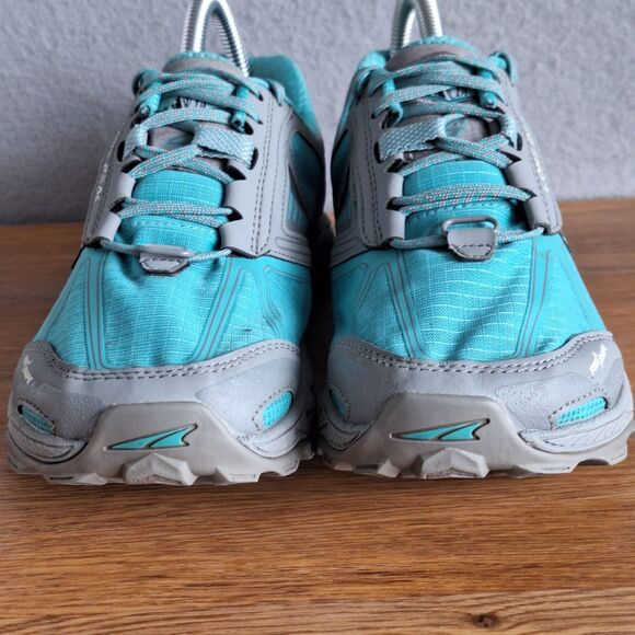 Altra Lone Peak 4 Trail Running Shoes Women 7 Teal Blue Gray Athletic Sneakers - Picture 2 of 12